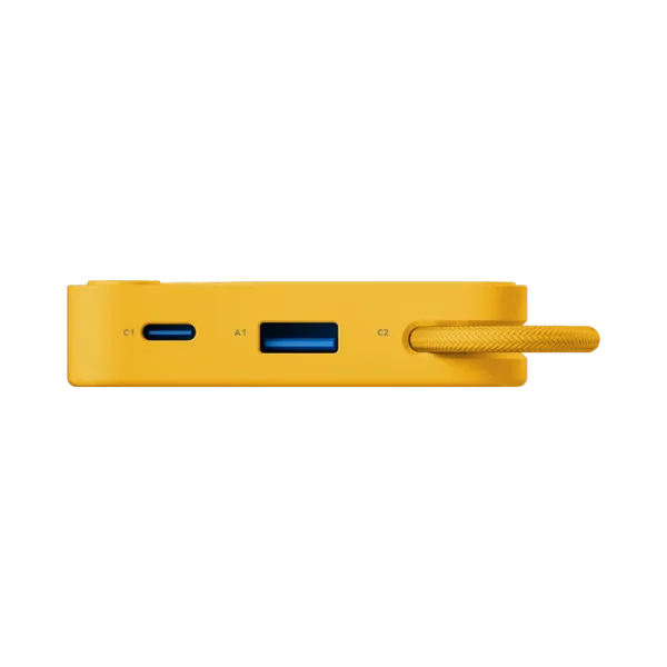 بطارية متنقلة 1-Power X من موماكس 10000 مللي أمبير مع كيبل USB-C مدمج | أصفر بطارية متنقلة 1-Power X من موماكس 10000 مللي أمبير مع كيبل USB-C مدمج | أصفر